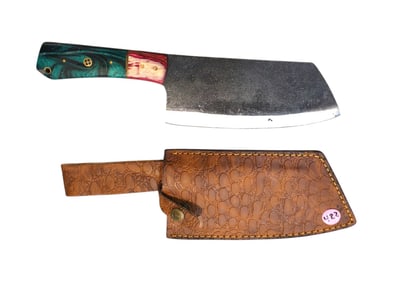 New fancy Meat cleaver with leather sheath