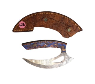 New fancy meat chopper with leather sheath