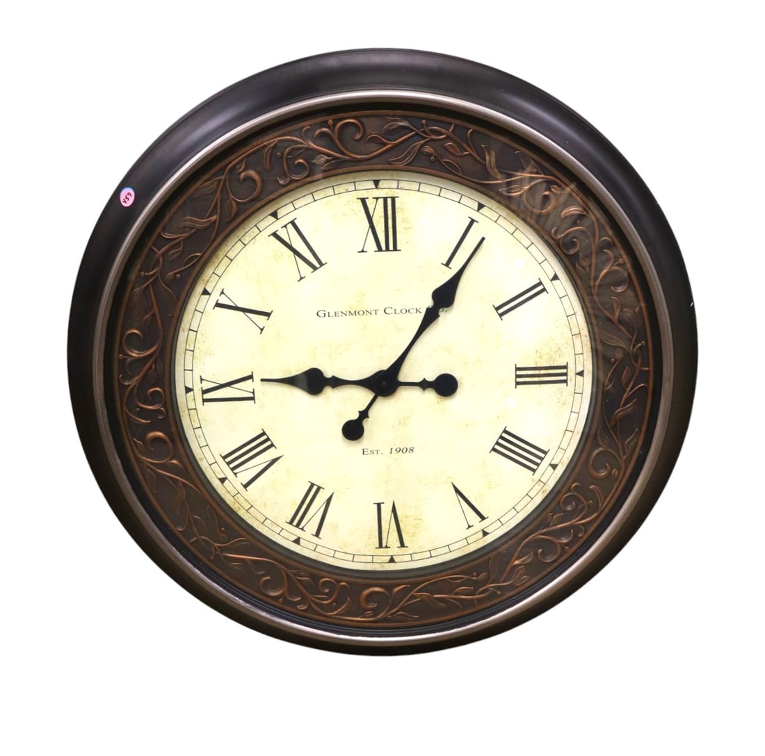 Glenmont Clock Co. 30" Italian style wall clock" (1 of 2)