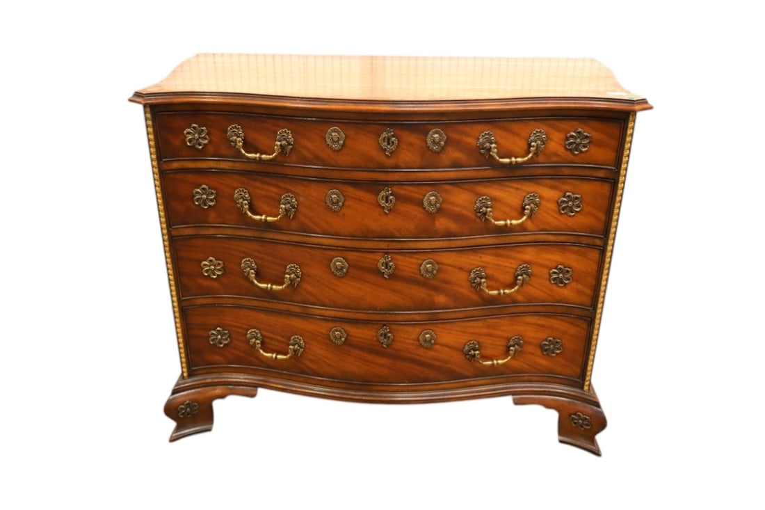 RARE Baker Furn. serpentine elaborate chest Rogers (1 of 11)