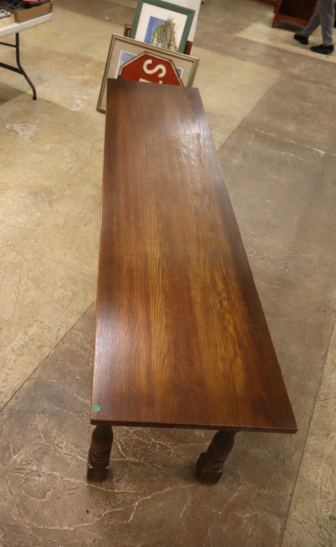 Impressive quality solid oak large sofa console table - 3