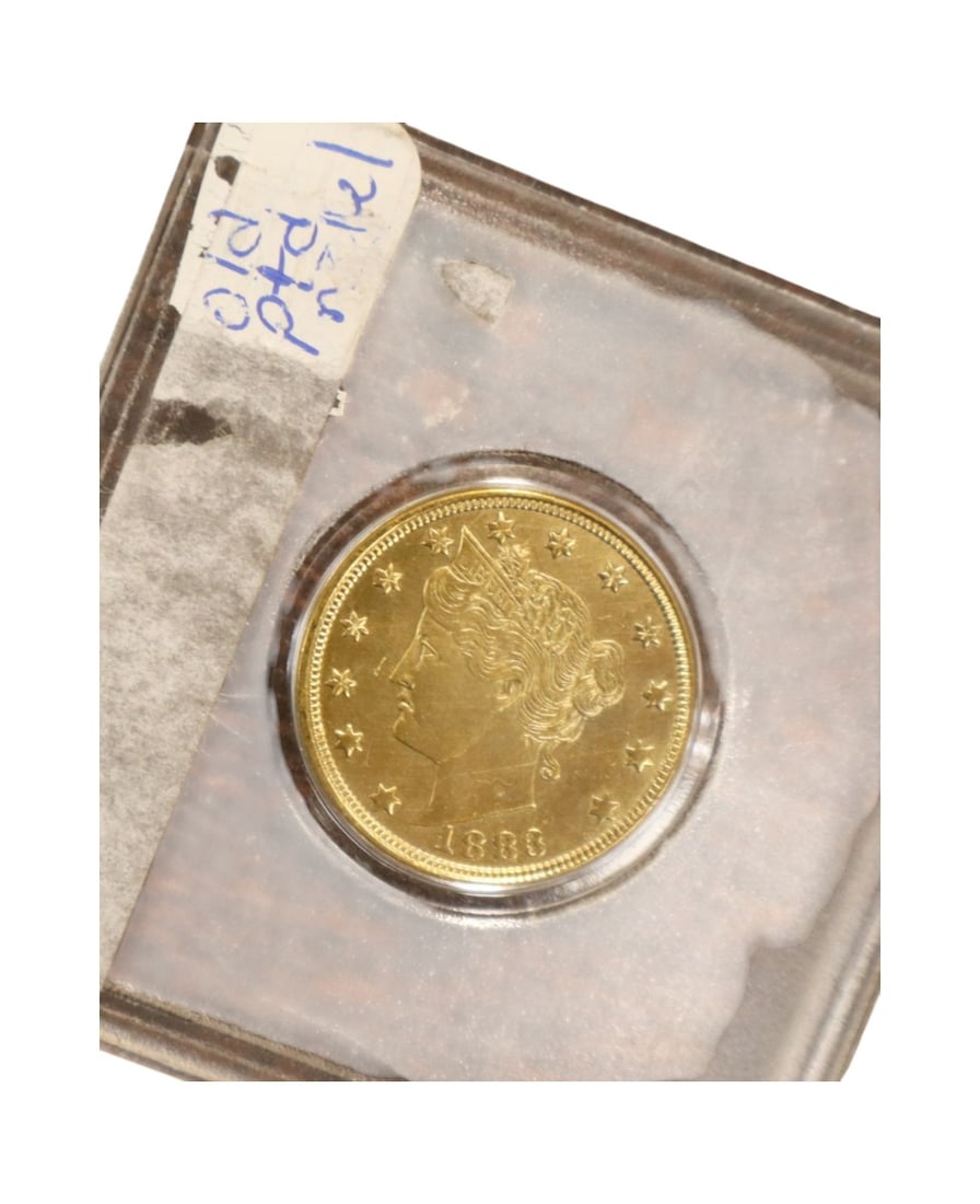 US V-Nickel 1883, gold plated (1 of 3)