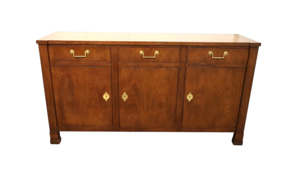 Mid century Baker Furniture 3 door 3 drawer buffet in the walnut (1 of 10)