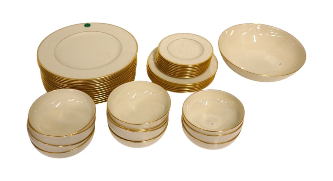 Lenox 42 pieces Mansfield Collection gold trim dinnerware (1 of 5)