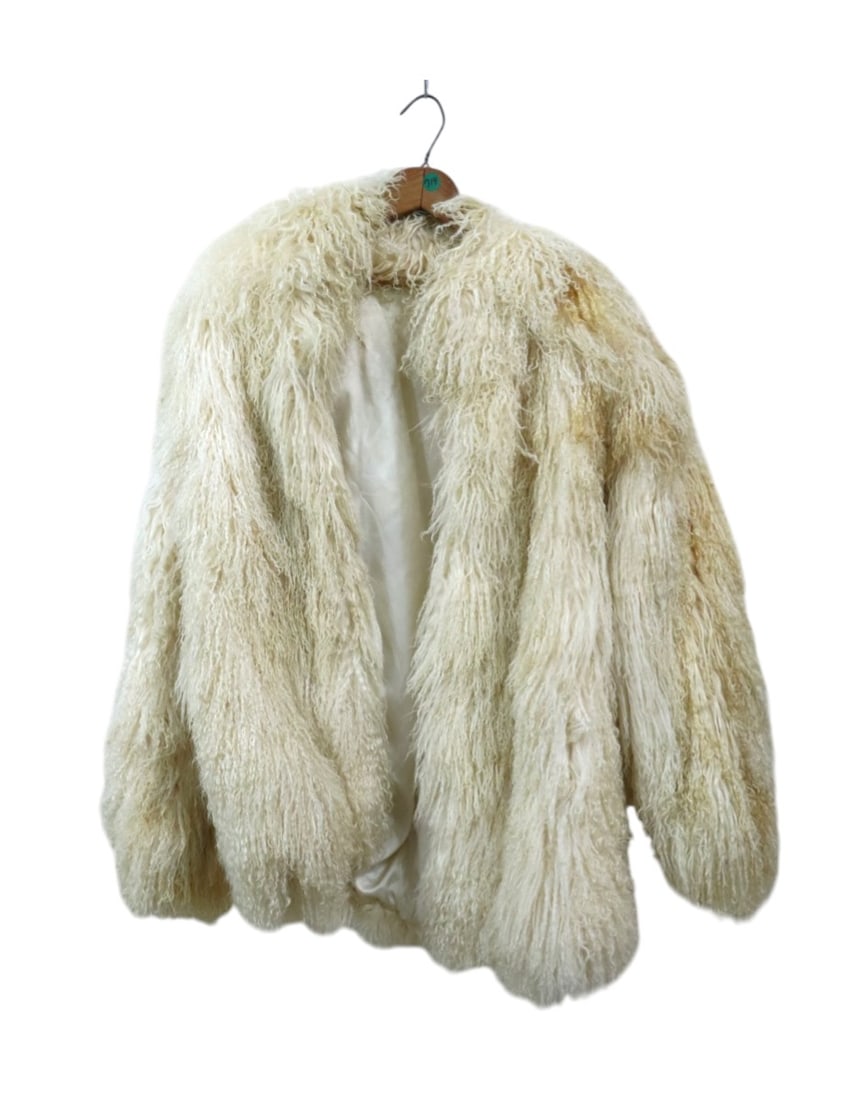 Beautiful vintage retro Tibet lamb fur coat (1 of 6)