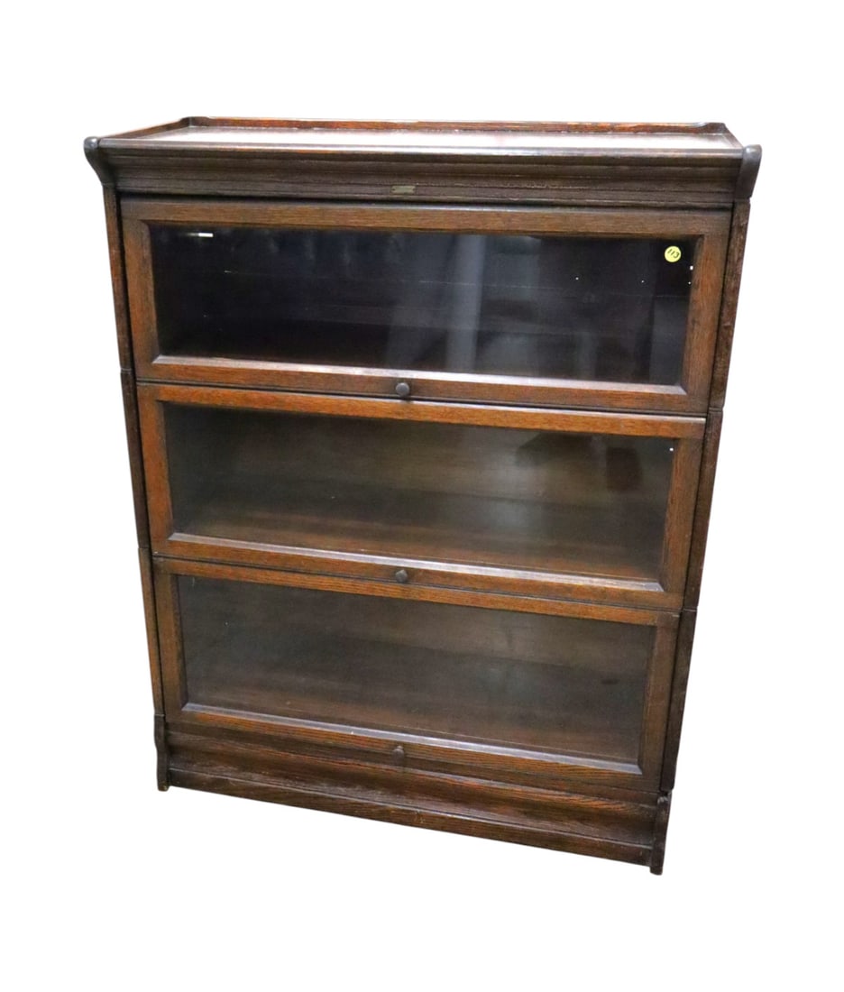 Antique 3 stack barrister raise paneled bookcase (1 of 7)