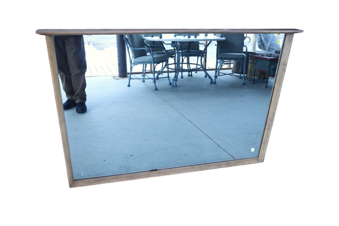 MCM walnut framed mirror - original finish: Mid century modern walnut framed mirror, original finish, structurally sound and in good condition. 35.5"h x 54.5"w x 3"d