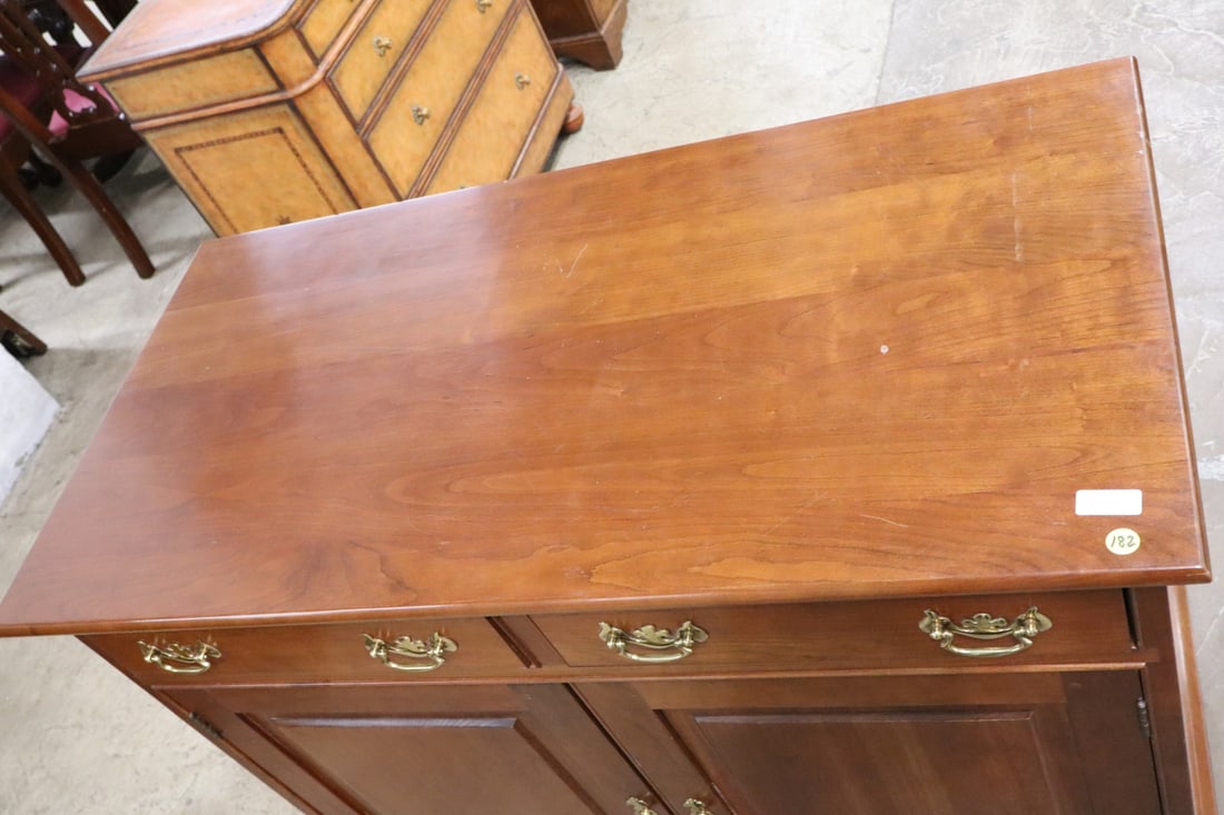 Stickley solid cherry 2 drawer 2 door server - 4