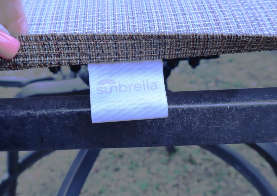 Quality 10pc Sunbrella high top patio set w/lazy susan - 10