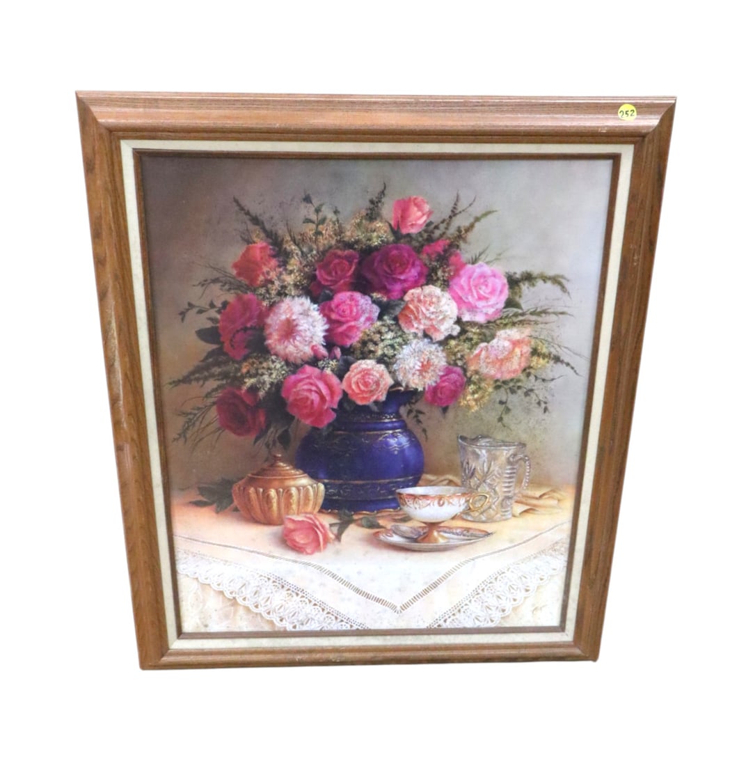 Vintage sg Cooper oil on canvas and framed still life (1 of 3)