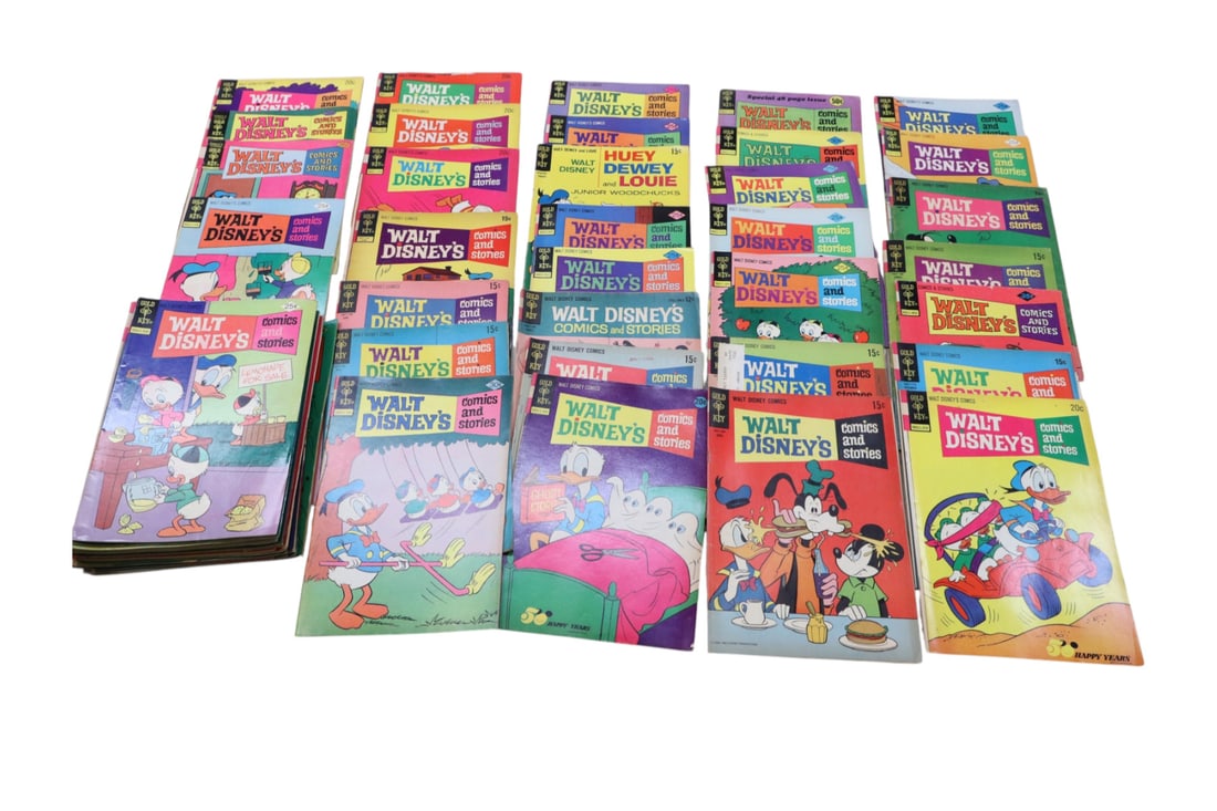 51 vintage Walt Disney Comics and Stories books (1 of 4)