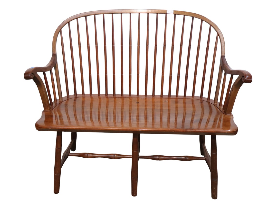 Stickley Windsor bentwood double armed bench (1 of 8)