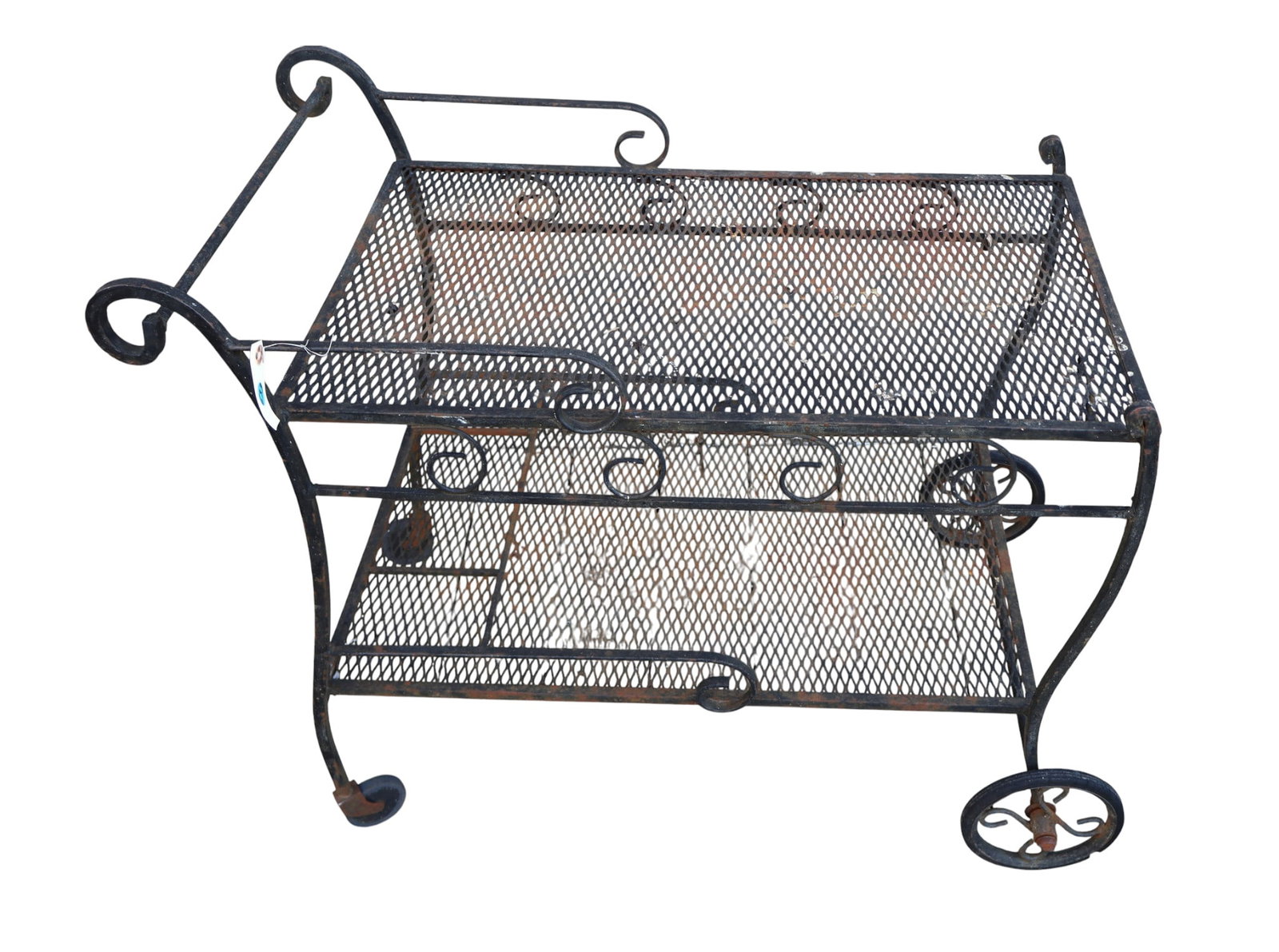 Vintage wire mesh turned iron tea cart (1 of 3)