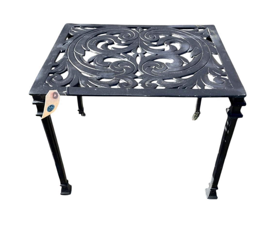 Cast aluminum side table (1 of 5)