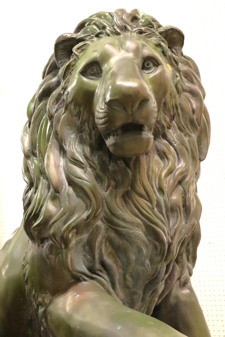 Impressive PAIR Life-Size Bronze Lions - 15