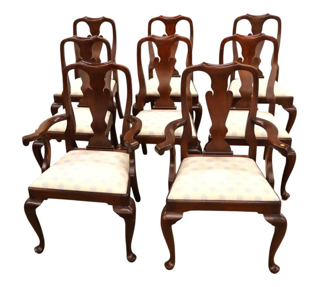 Henkel Harris set 8 queen anne dining chairs (1 of 13)