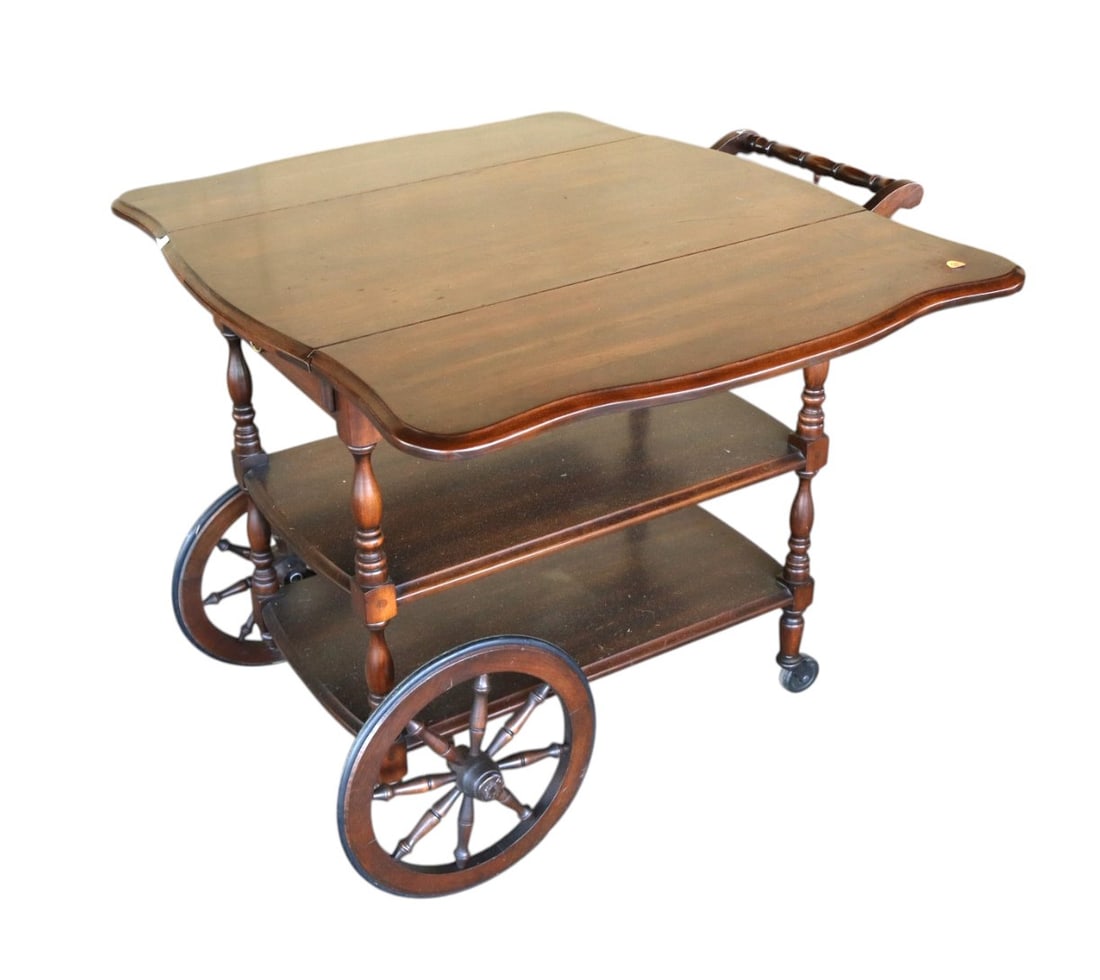 Vintage Harden solid cherry drop leaf tea cart (1 of 8)
