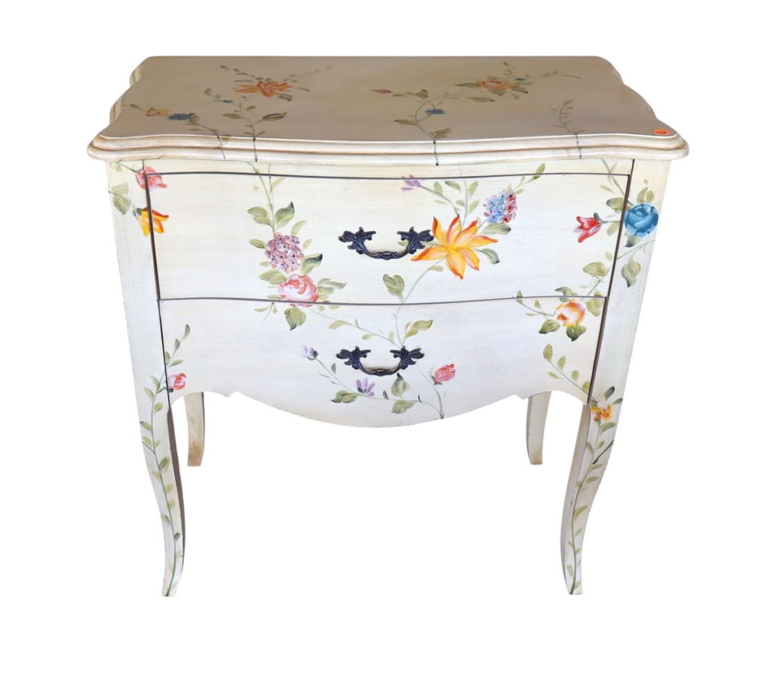 Paint decorated 2 door chest (1 of 6)