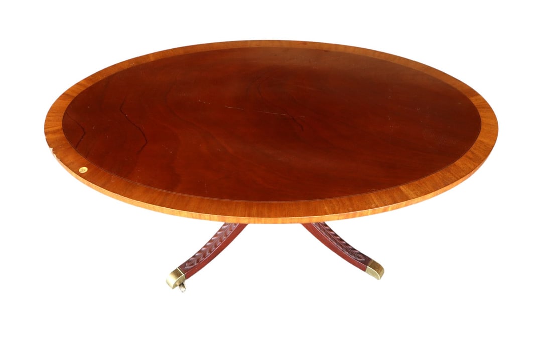 Vintage Councill oval banded coffee table (1 of 8)
