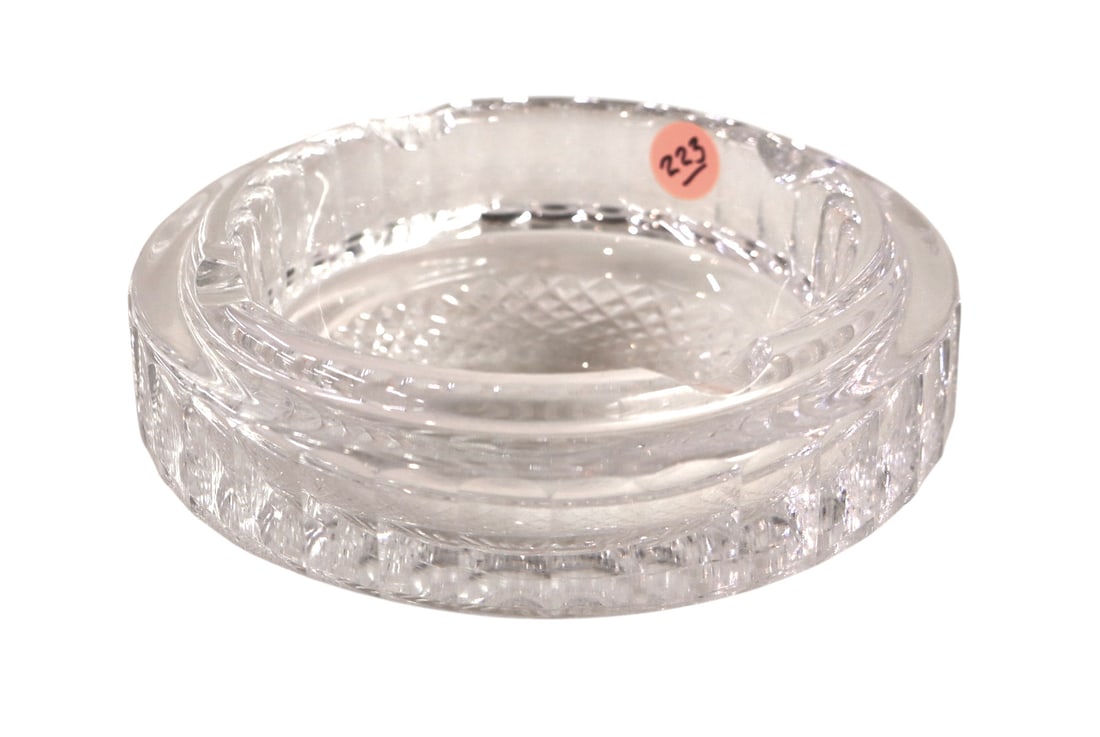 Waterford lead crystal ashtray: Waterford lead crystal ashtray. Approx. 3"h x 7" diameter