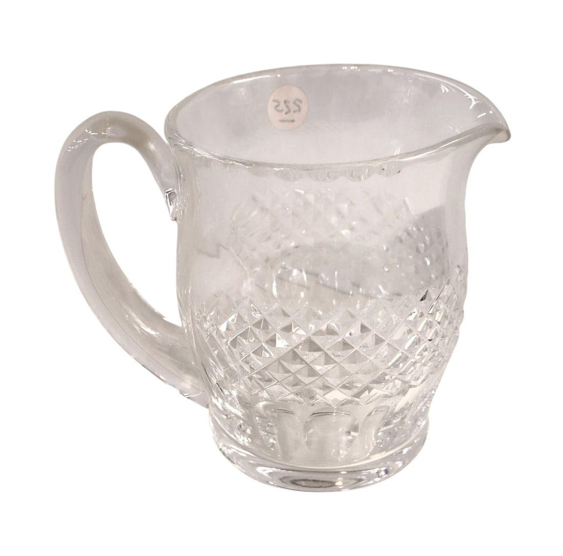 Waterford lead crystal pitcher: Waterford lead crystal pitcher. Approx. 6"h x 5" diameter
