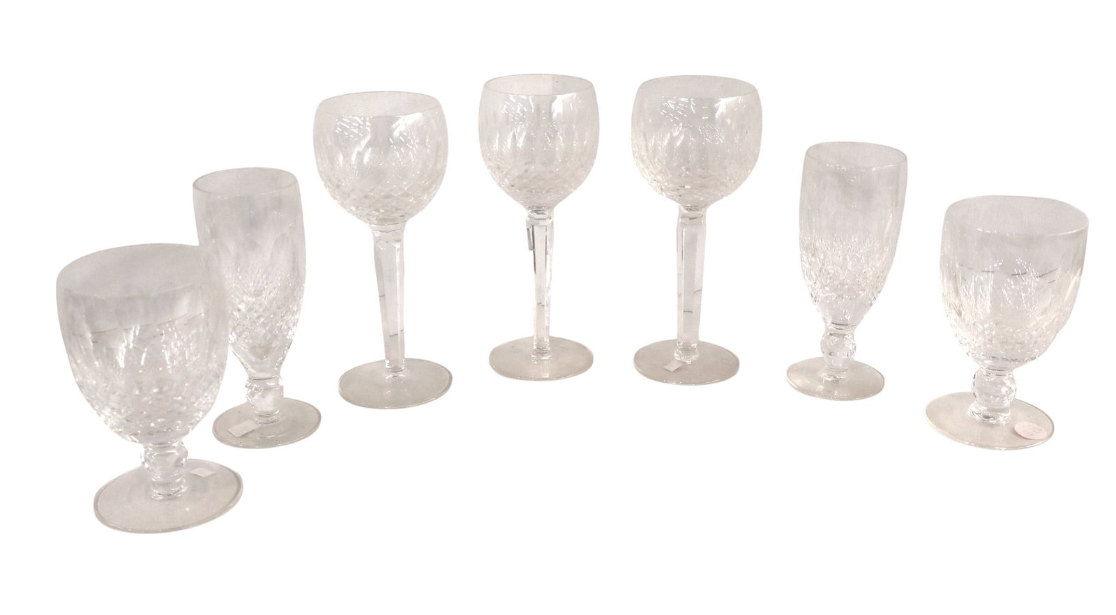 7 pieces of Waterford lead crystal stemware in various sizes (1 of 5)