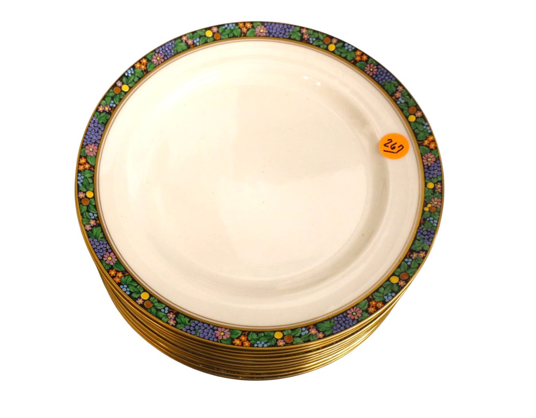 Vtg Lenox green mark sold by Baily Banks and Biddle: Vintage Lenox green mark sold by Baily Banks and Biddle (11) 9" plates, no noticeable issues.