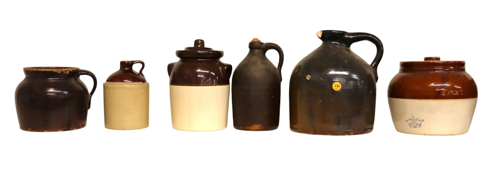 6 antique jugs and crocks. (1 of 9)