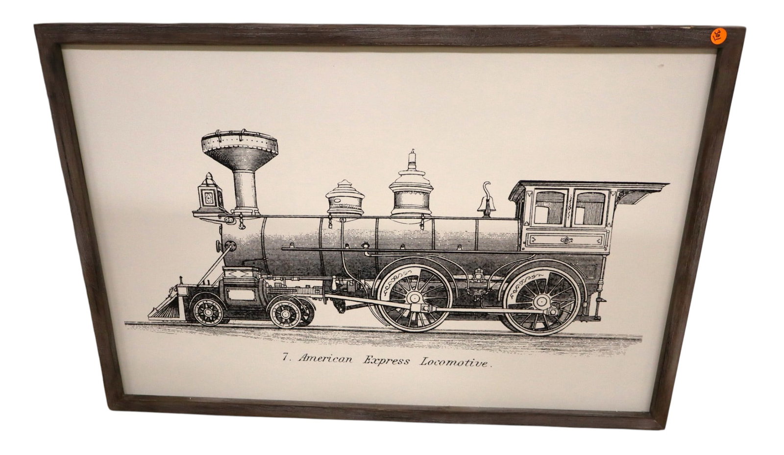 Framed American Express Locomotive - Pottery Barn Kids-: Framed American Express Locomotive from Pottery Barn Kids. 24"h x 36"w