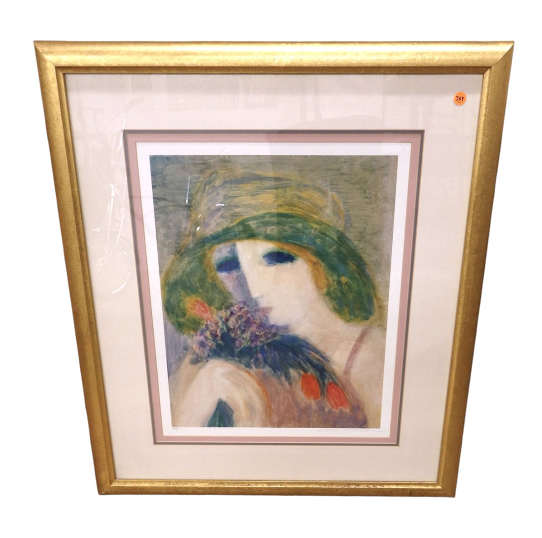 Barber Wood limited edition lithograph print 225/975: Barber Wood limited edition lithograph print 225/975. 33"h x 29"w