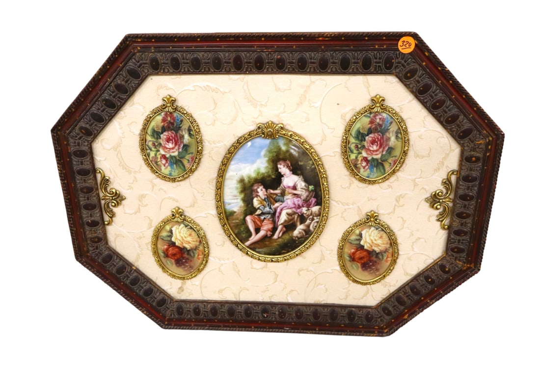 5 framed French style portraits in frame (1 of 4)