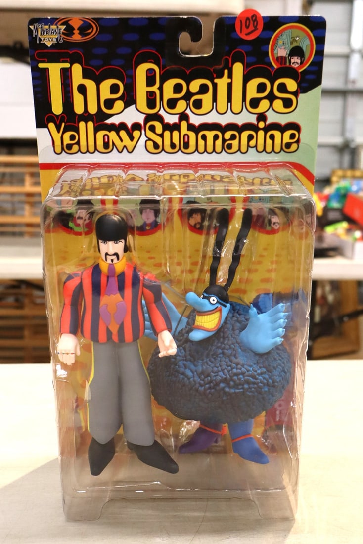 Vintage McFarlane Toys The Beatles Yellow Submarine Action Figure new in box Ringo with Blue Meanie. (1 of 2)