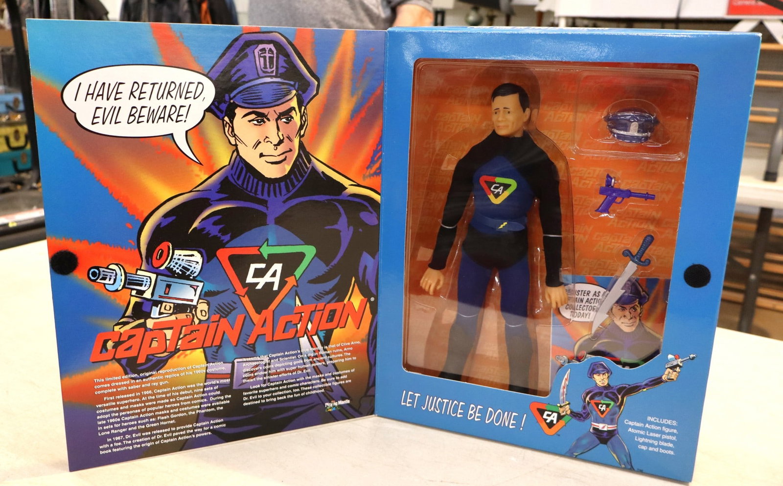 Vintage Playing Mantis Captain Action Figures CA new in box: Vintage Playing Mantis Captain Action Figures CA new in box