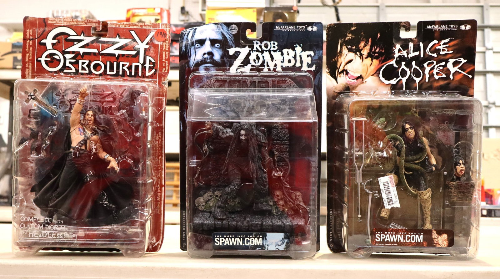 3 Vintage Action Figures by McFarlane Toys: Ozzie Osbourne, Alex Cooper & Rob Zombie new boxes: 3 Vintage Action Figures by McFarlane Toys: Ozzie Osbourne, Alex Cooper & Rob Zombie new boxes