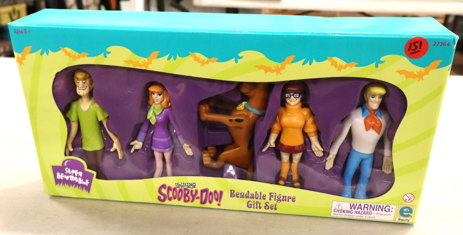 Vintage Cartoon Network Scooby Doo Bendable Figure Gift Set by Equity Toys new in box (1 of 3)