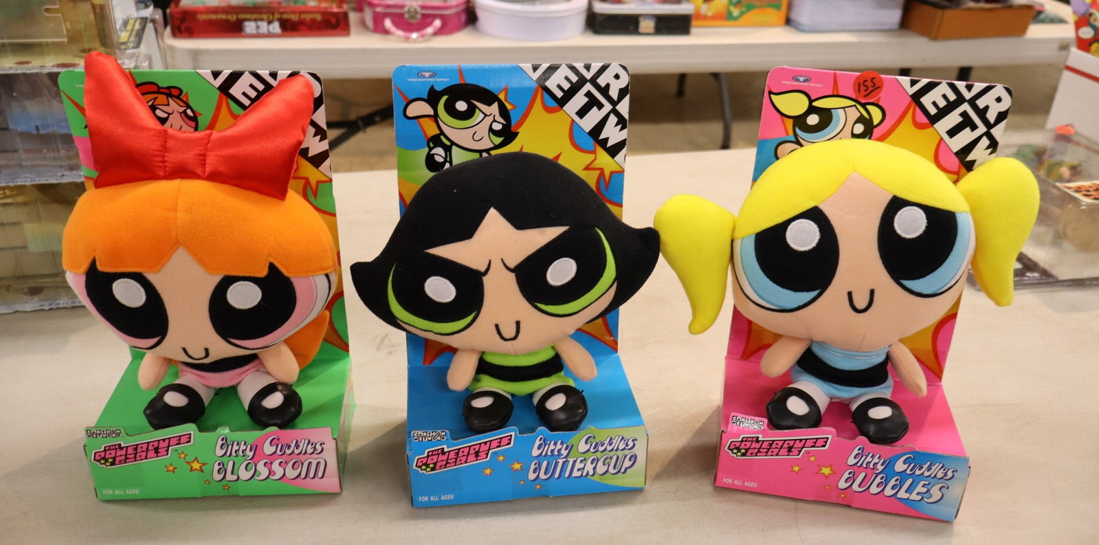 3 Vintage Power Puff Girls Soft and Huggable: Bitty Cuddles Bubbles, Bitty Cuddles Buttercup & Bitty (1 of 4)