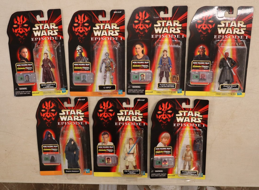 7 vintage Star Wars Episode 1 Action figures new in boxes (1 of 4)