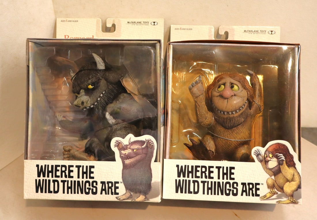 2 Vintage McFarland Toys Where the Wild Things Are from the Story Bernard and Tzippy in original: 2 Vintage McFarland Toys Where the Wild Things Are from the Story Bernard and Tzippy in original packaging