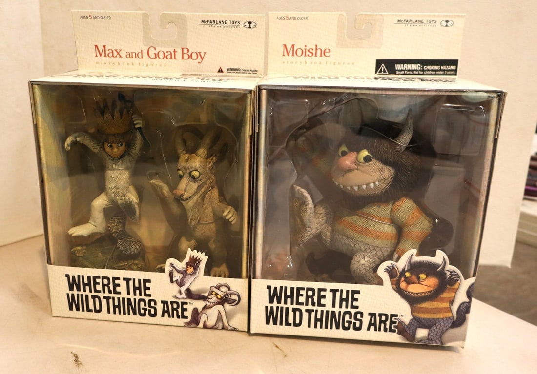 2 Vintage McFarland Toys Where the Wild Things Are from the Story by Maurice Sendak Max and Goat: 2 Vintage McFarland Toys Where the Wild Things Are from the Story by Maurice Sendak Max and Goat Boy, Moishe