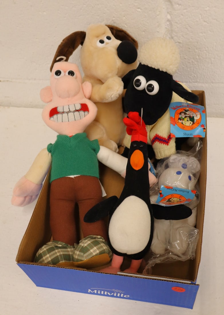 5 vintage Wallace & Gromit Stuffed Animals some with tags (1 of 1)