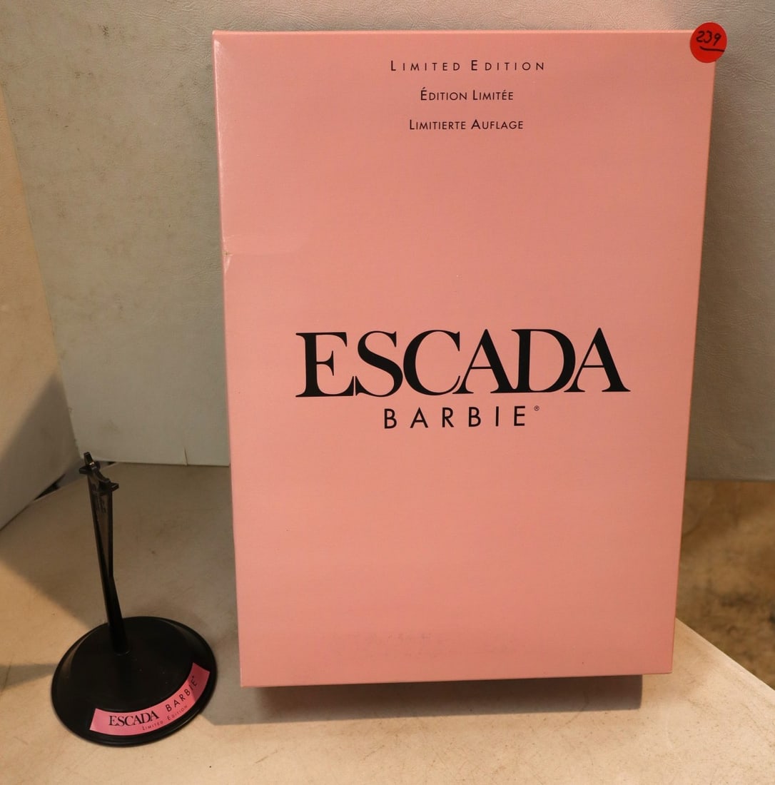 Vintage Limited Edition Escada Barbie in original sealed packaging with stand (1 of 4)