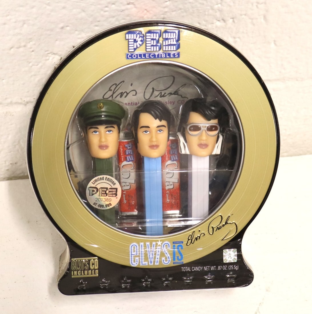 Vintage PEZ limited edition Elvis Pez gift set with CD in tin - factory sealed (1 of 3)