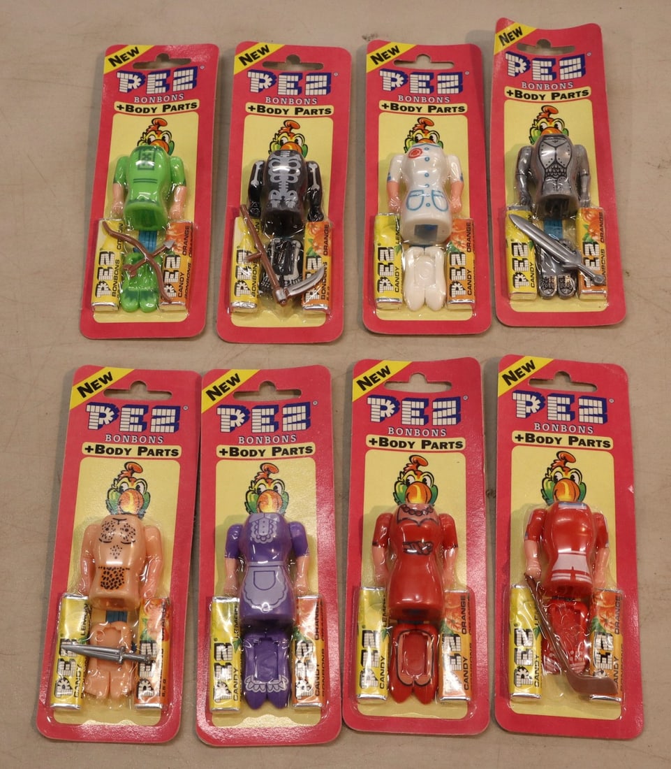 7 vintage Pez BonBons Body Parts - factory sealed (1 of 2)