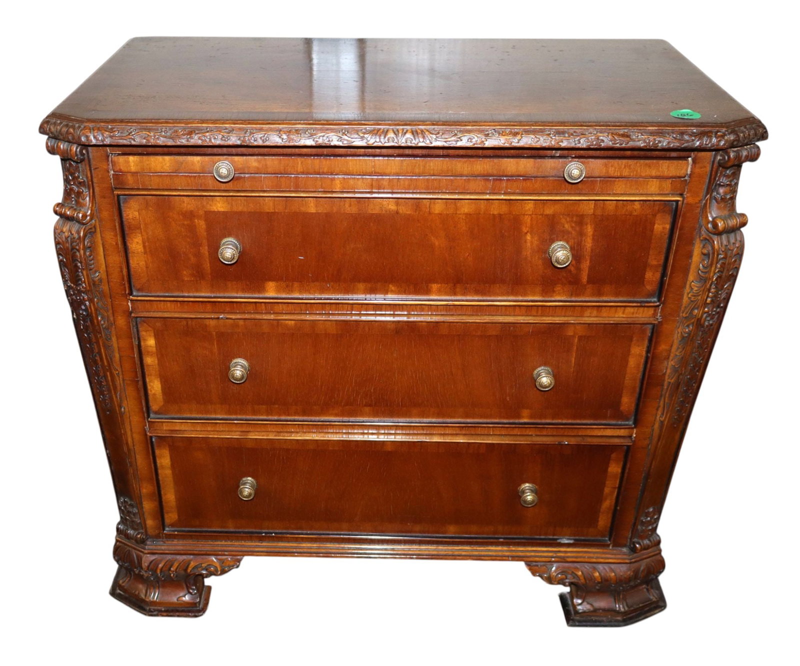Maitland Smith petite 3 drawer banded chest (1 of 7)