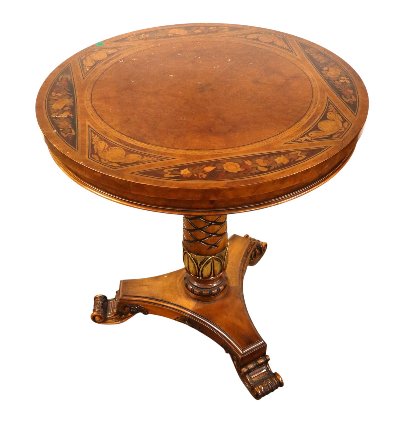 Maitland Smith 27.5" exotic flower accent table (1 of 6)