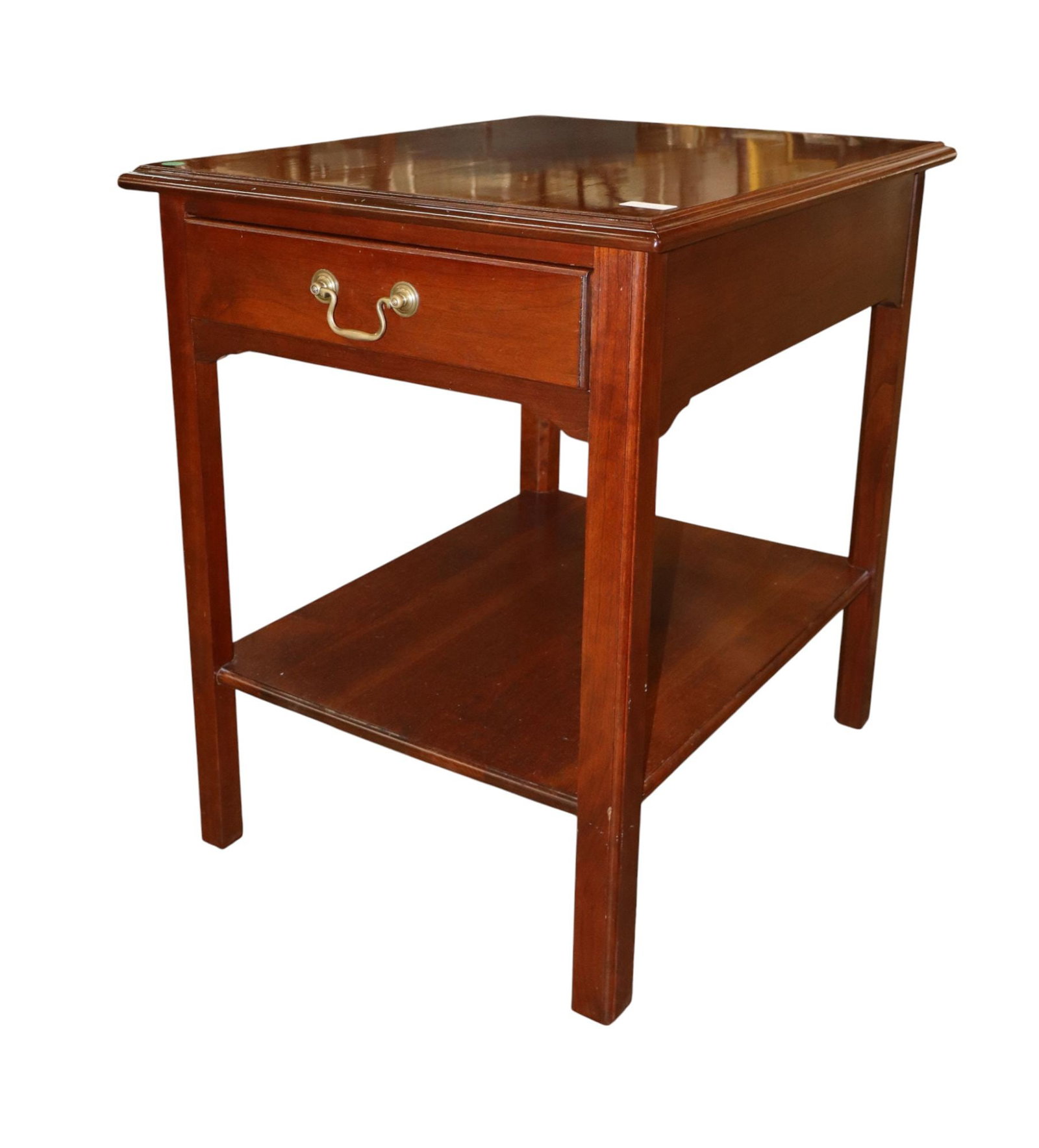 Stickley solid cherry 1 drawer end table (1 of 6)