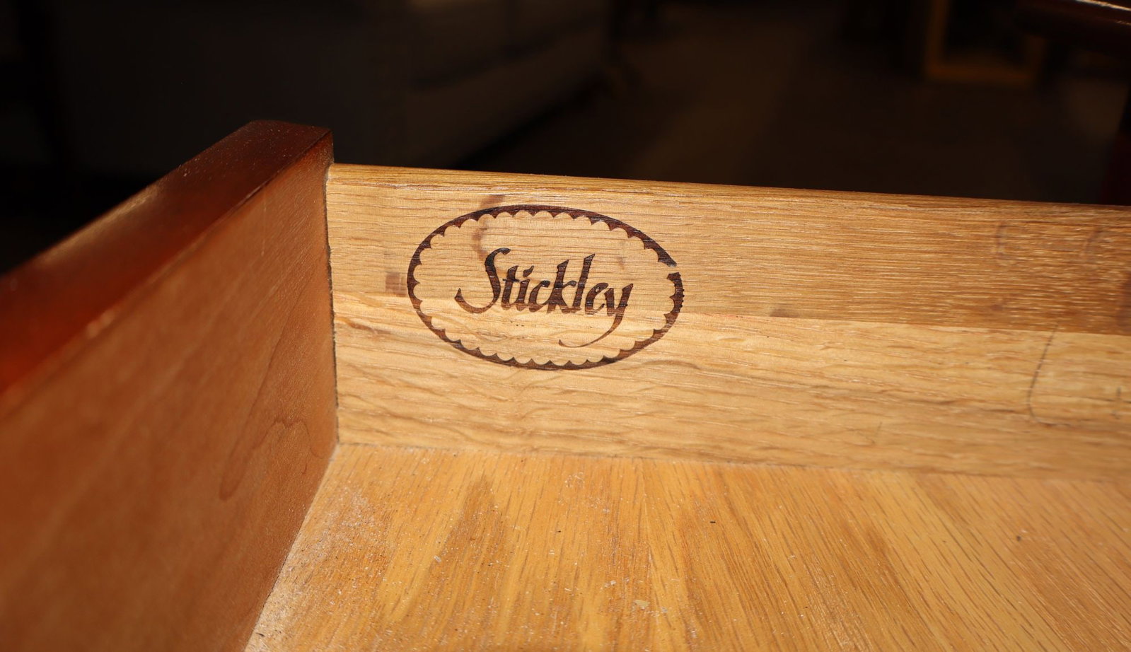 Stickley solid cherry 1 drawer end table - 2