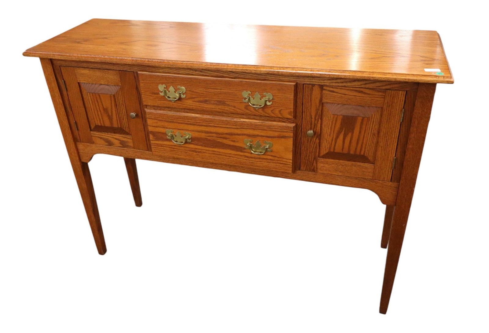 Vintage Seely Furniture oak brandy board: Vintage Seely Furniture 2 drawer 2 door oak brandy board, solid wood and dovetail construction, original finish, structurally sound and in good condition no noticeable issues. 38"h x 52.5"l x 16.5"d