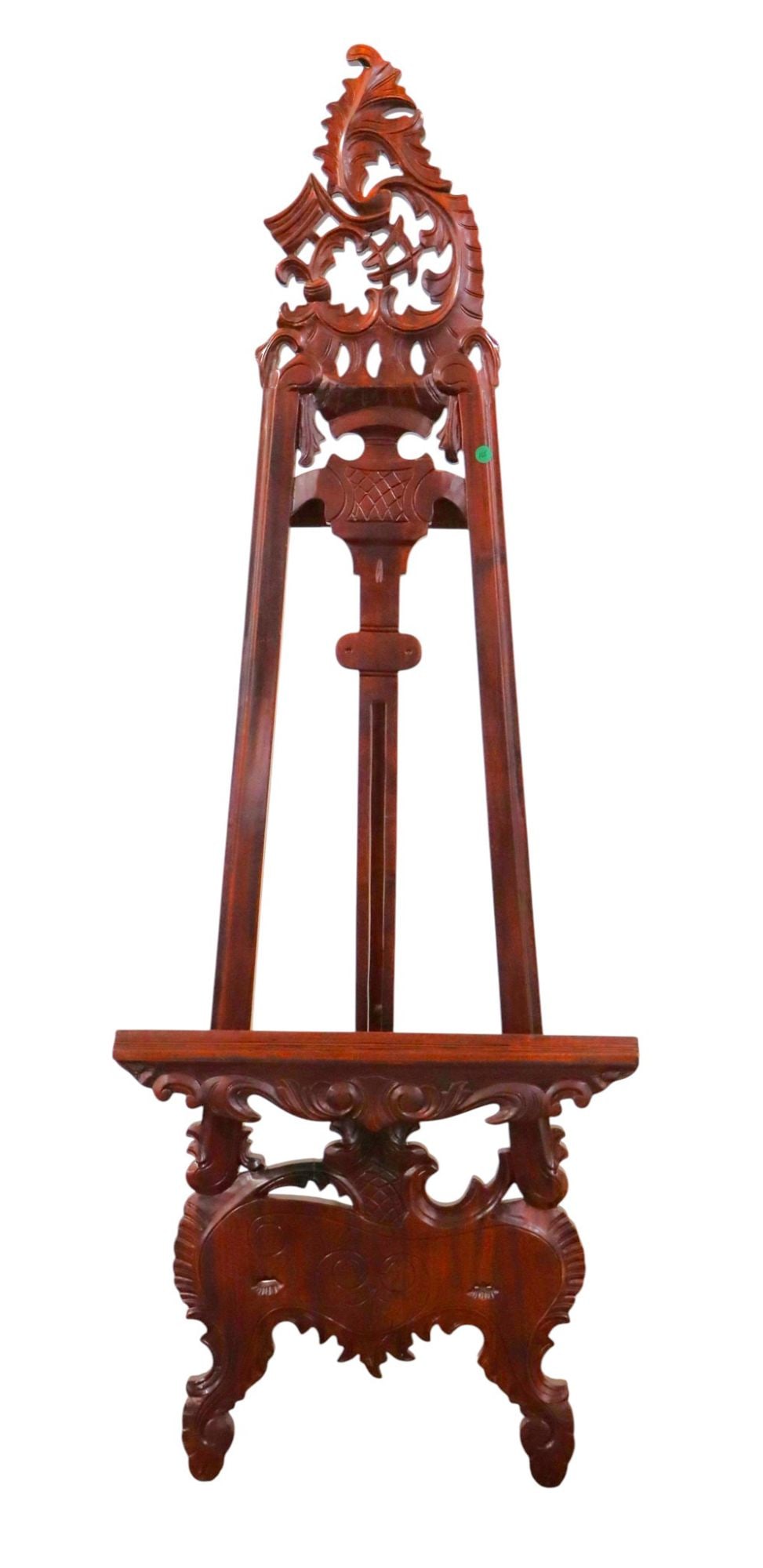 Hand carved solid mahogany adjustable easel (1 of 5)