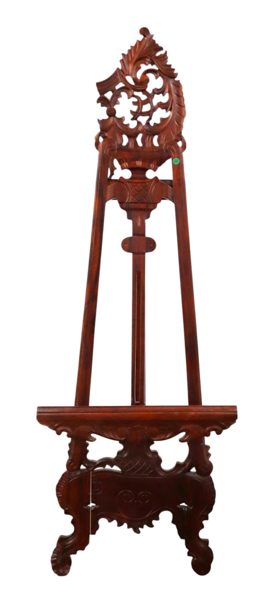 Hand carved solid mahogany adjustable easel (1 of 5)